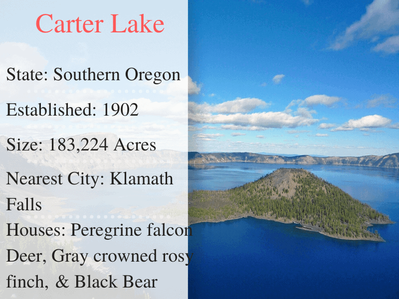 Carter Lake National Park Facts